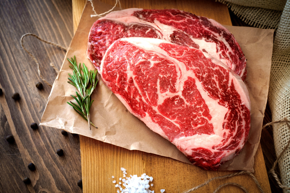Two ribeye steaks